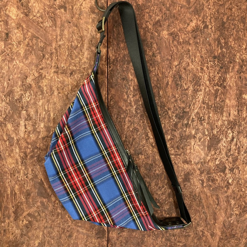帆布ボディバッグーS チェック柄青 | m.ripple web shop