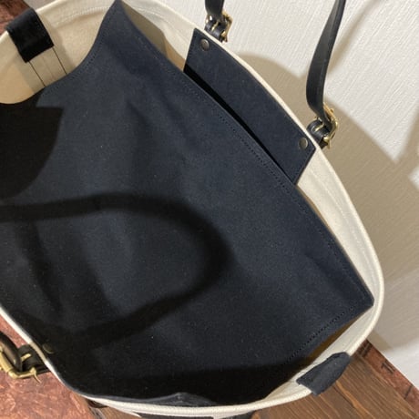ストライプ　帆布トートバッグ Sサイズ