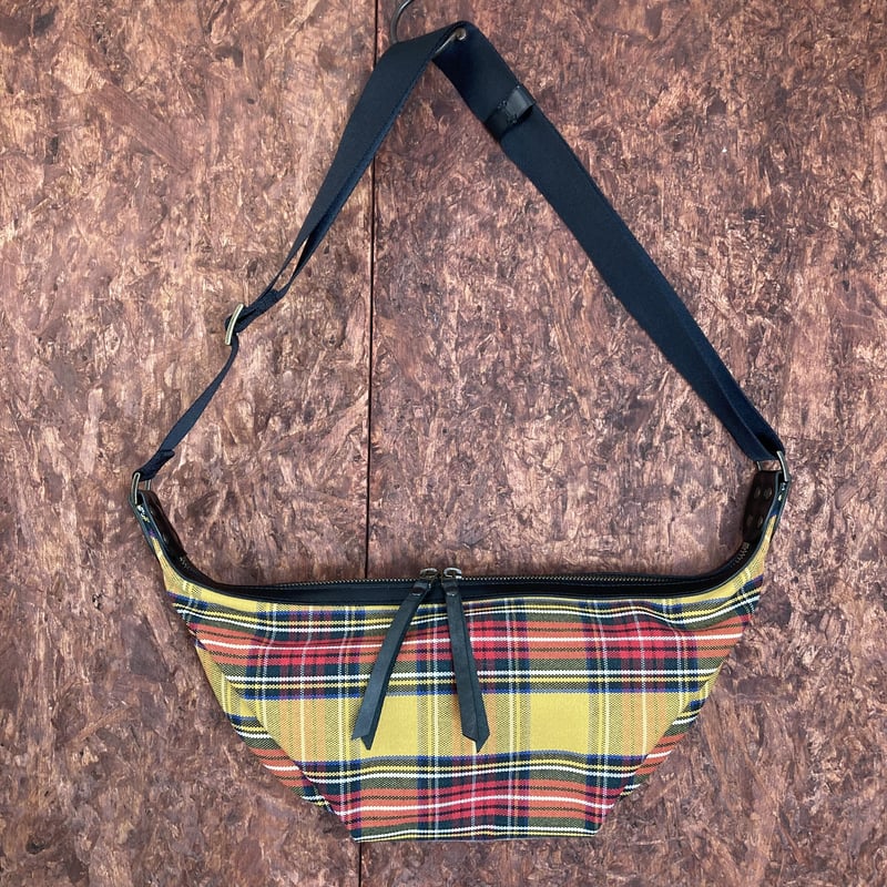 帆布ボディバッグーS チェック柄黄色 | m.ripple web shop