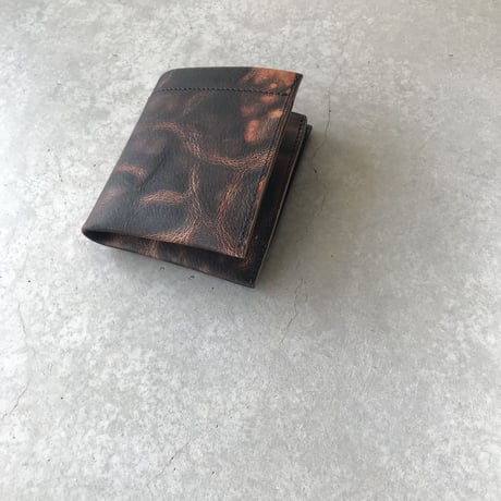 泥染革　Dew-001 二つ折財布