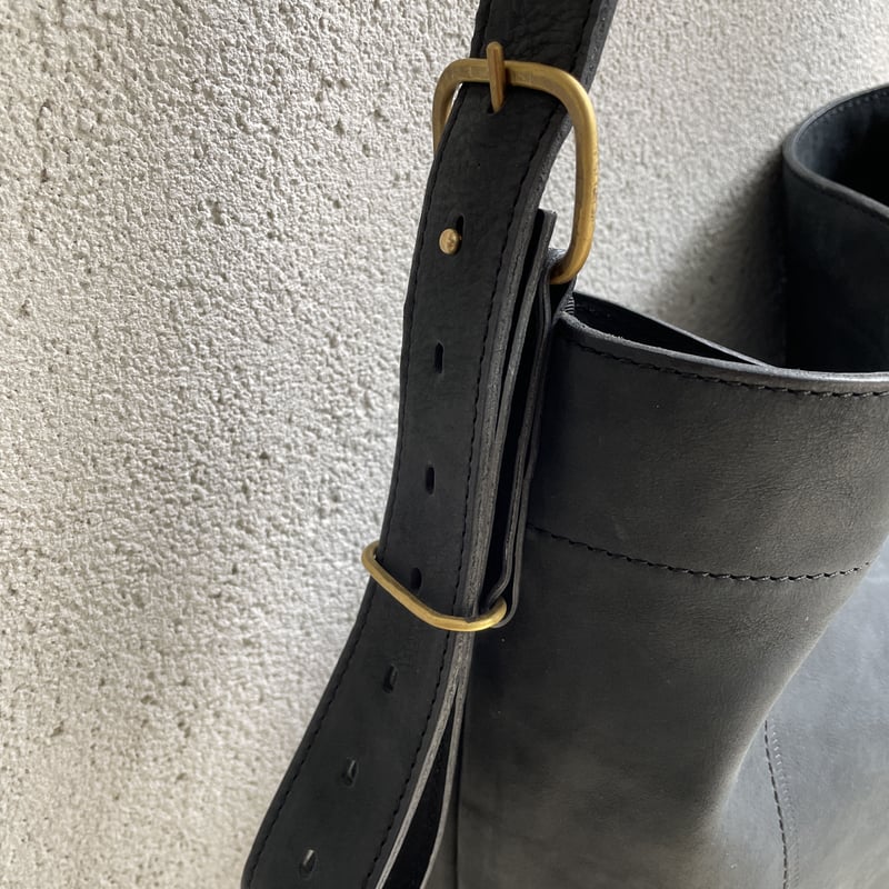 Benlly’s&Job 栃木レザー ホーボートートバッグ ショルダーバッグ 黒 benlly's original / hobo tote (M) | benlly's & job