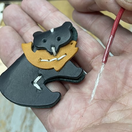 クマシャケリペアセット（赤紐）