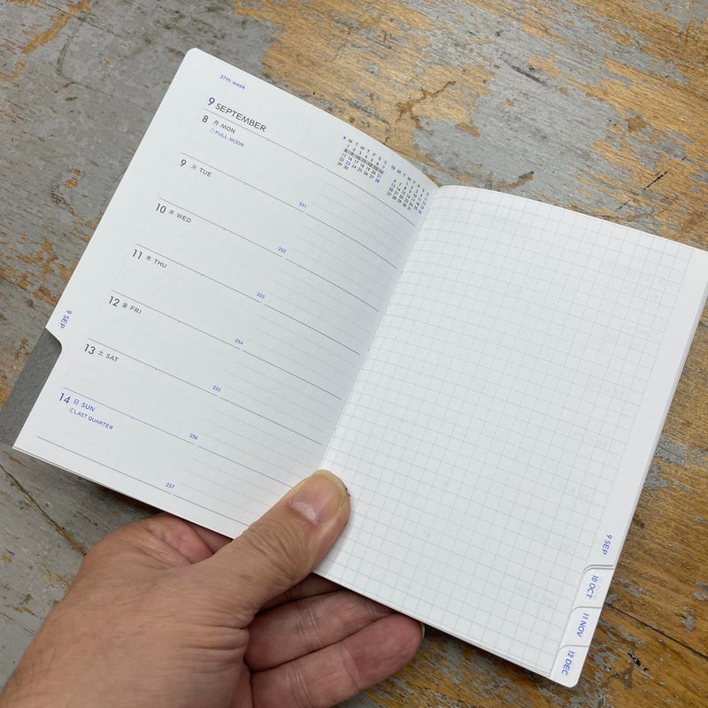 2026年1月始まり A6/B6 DIARY REFILL type-BX （見開き1週間）