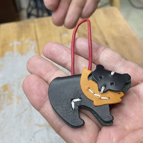 クマシャケリペアセット（赤紐）