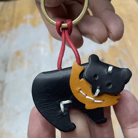 クマシャケリペアセット（赤紐）