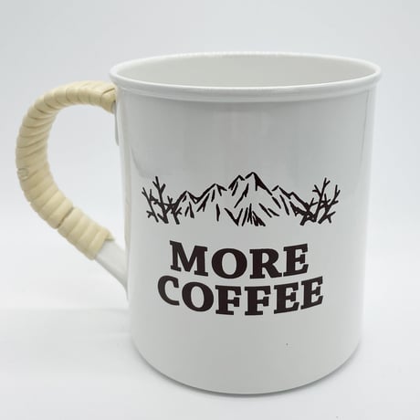 more coffee / Enamel rattan Mug