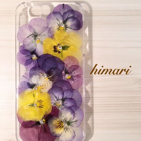 【受注製作56】iphone5/5sケース 本物のお花使用 スマホ