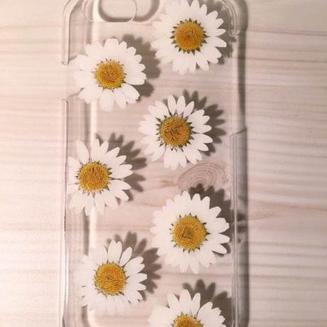 【受注製作73】iphone5/5sケース 本物のお花使用 スマホ