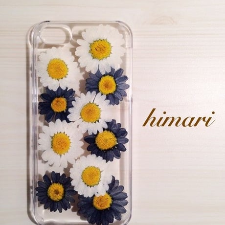 【受注製作23】iphone5/5sケース 本物のお花使用 スマホ