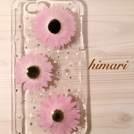 【受注製作51】iphone5/5sケース 本物のお花使用 スマホ