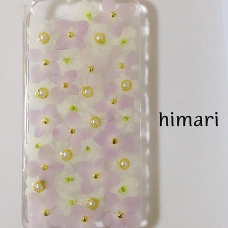 【受注製作12】iphone5/5sケース 本物のお花使用 スマホ