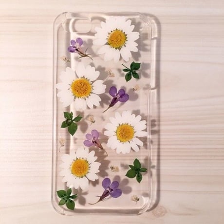 【受注製作65】iphone5/5sケース 本物のお花使用 スマホ