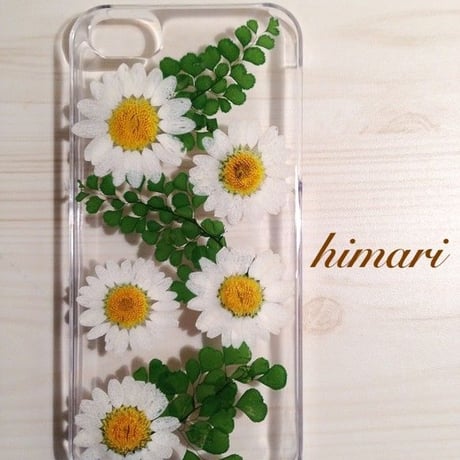 【受注製作31】iphone5/5sケース 本物のお花使用 スマホ