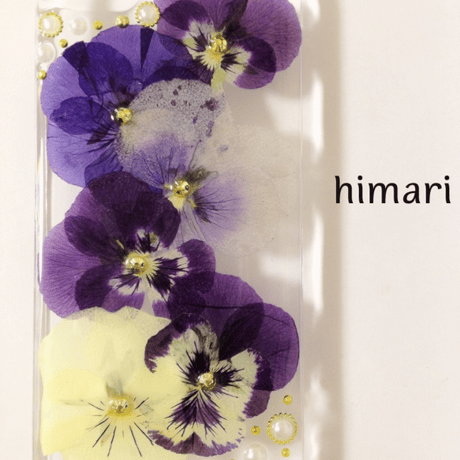 【受注製作11】iphone5/5sケース 本物のお花使用 スマホ