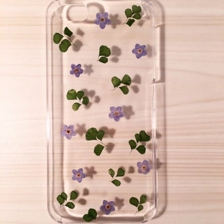 【受注製作63】iphone5/5sケース 本物のお花使用 スマホ