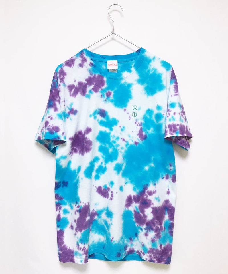 FRUIT OF THE LOOM / GIVE PEACE A CHANCE/タイダイ/Tシャツ/XL/コットン/マルチカラー PEACE タイダイTシャツ ＜YELLOW×GREEN／PURPLE×BLUE／PINK×B