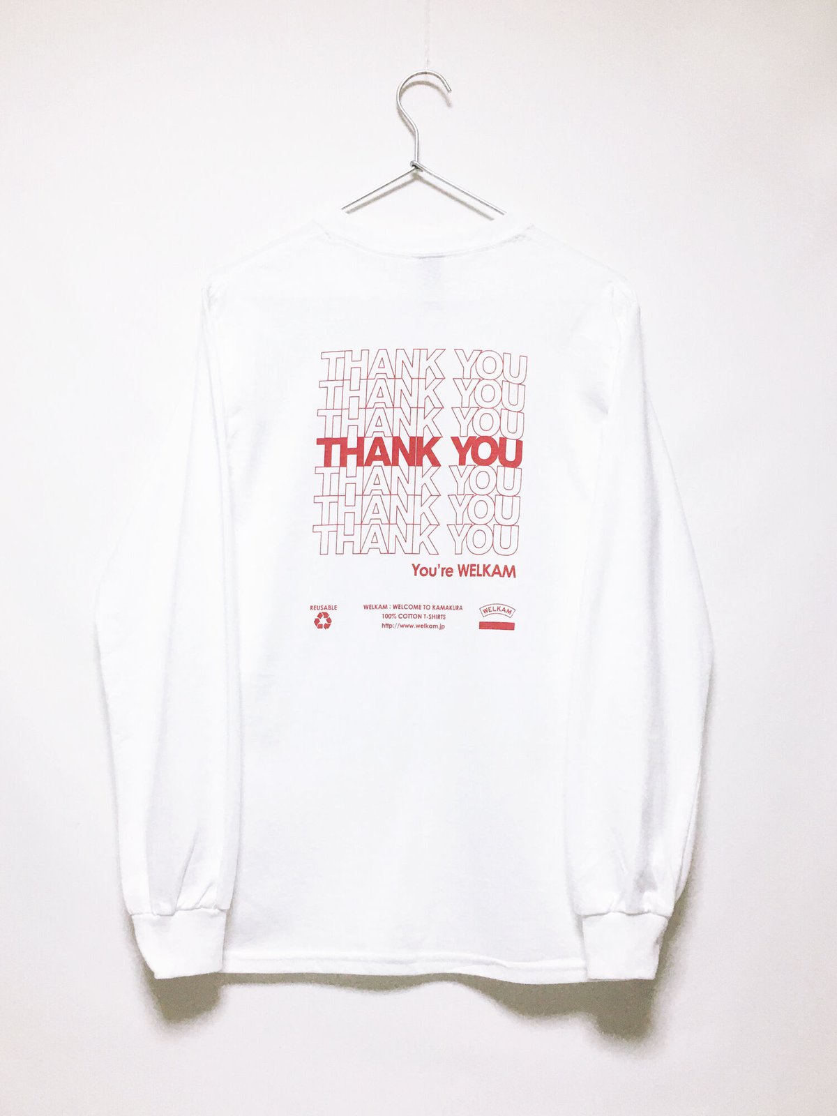 THANK YOU ロングTシャツ ＜WHITE＞ | WELKAM ONLINE SHOP