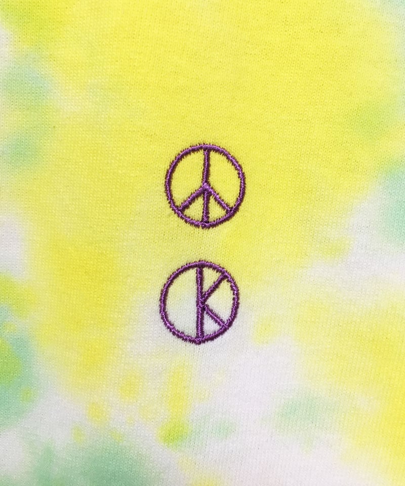 PEACE タイダイTシャツ ＜YELLOW×GREEN／PURPLE×BLUE／PINK×B