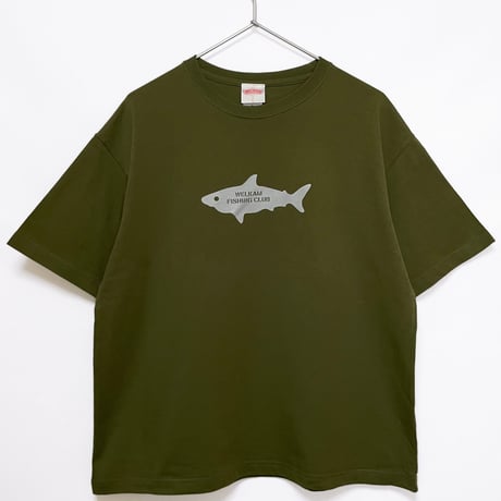 WELKAM FISHING CLUB ビッグシルエットTシャツ＜OLIVE／SAND＞