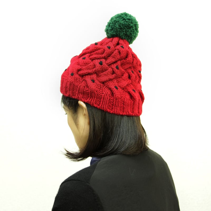 手編みIchigoニット帽 （ポンポン） | Programming Club Network