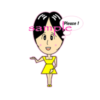 Japanese pop Illustration icon! kawaii（Cute） women yellow