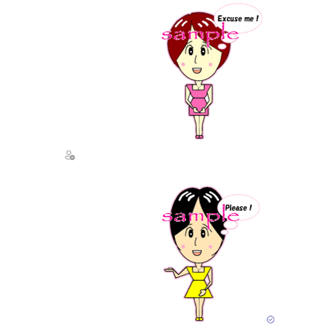 Japanese pop Illustration icon! kawaii（Cute） women pink