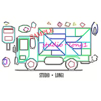 塗り絵・イラスト素材！自動車のデジタルカラー線画（トラック）Coloring book・Calendar material！