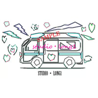 塗り絵・イラスト素材！自動車のデジタルカラー線画（救急車）Coloring book・Calendar material！