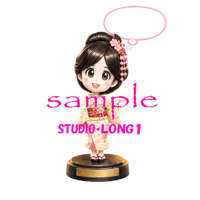 お店紹介用アイコン！江戸時代の町娘をモチーフにした イラスト素材001（PNG）