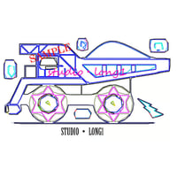 塗り絵・イラスト素材！自動車のデジタルカラー線画（ダンプカー）Coloring book・Calendar material！