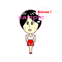 Japanese pop Illustration icon! kawaii（Cute） women Red