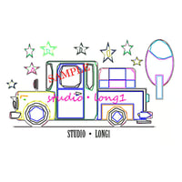 塗り絵・イラスト素材！自動車のデジタルカラー線画（アメリカントラック）Coloring book・Calendar material！