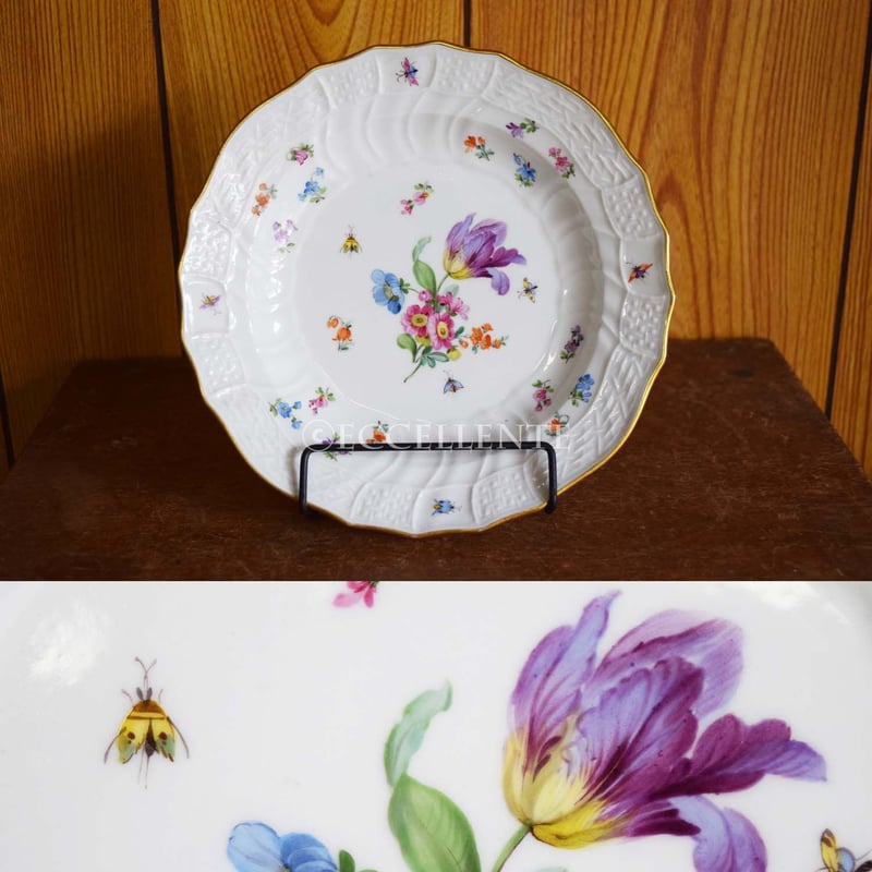 アンティーク洋食器】【マイセン】【アールヌーボー】ディナープレート