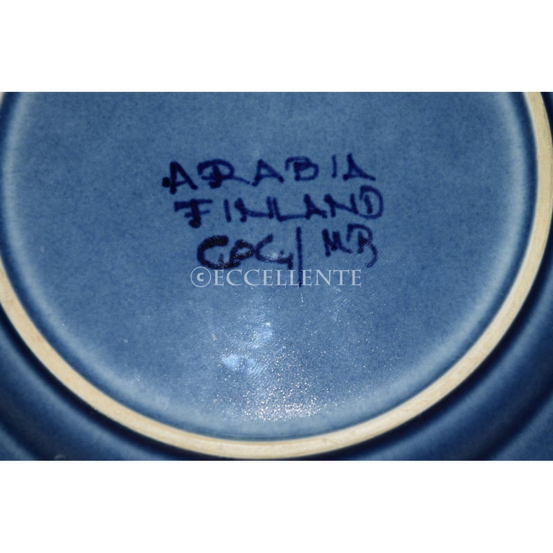 北欧ヴィンテージ】【アラビア】【GOG】フィッシュプレート22cm ブルー