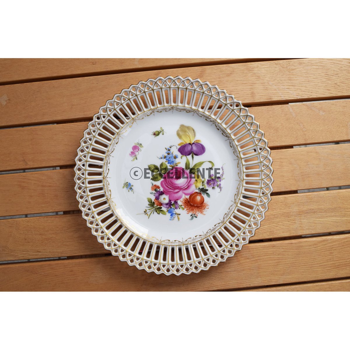 アンティーク洋食器】【カール・ティーメ工房】ハンドペイント 金彩