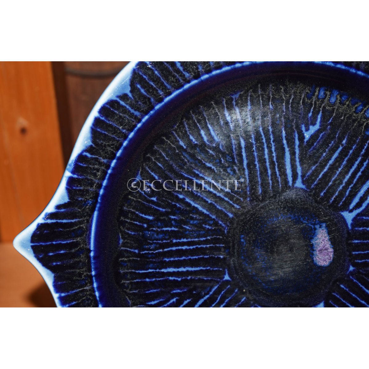 北欧ヴィンテージ】【アラビア】【GOG】フィッシュプレート22cm ブルー