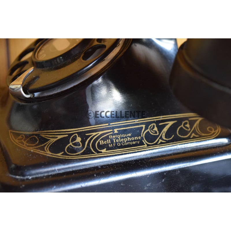 アンティーク雑貨】【ベル・テレフォン・カンパニー】ダイヤル式黒電話