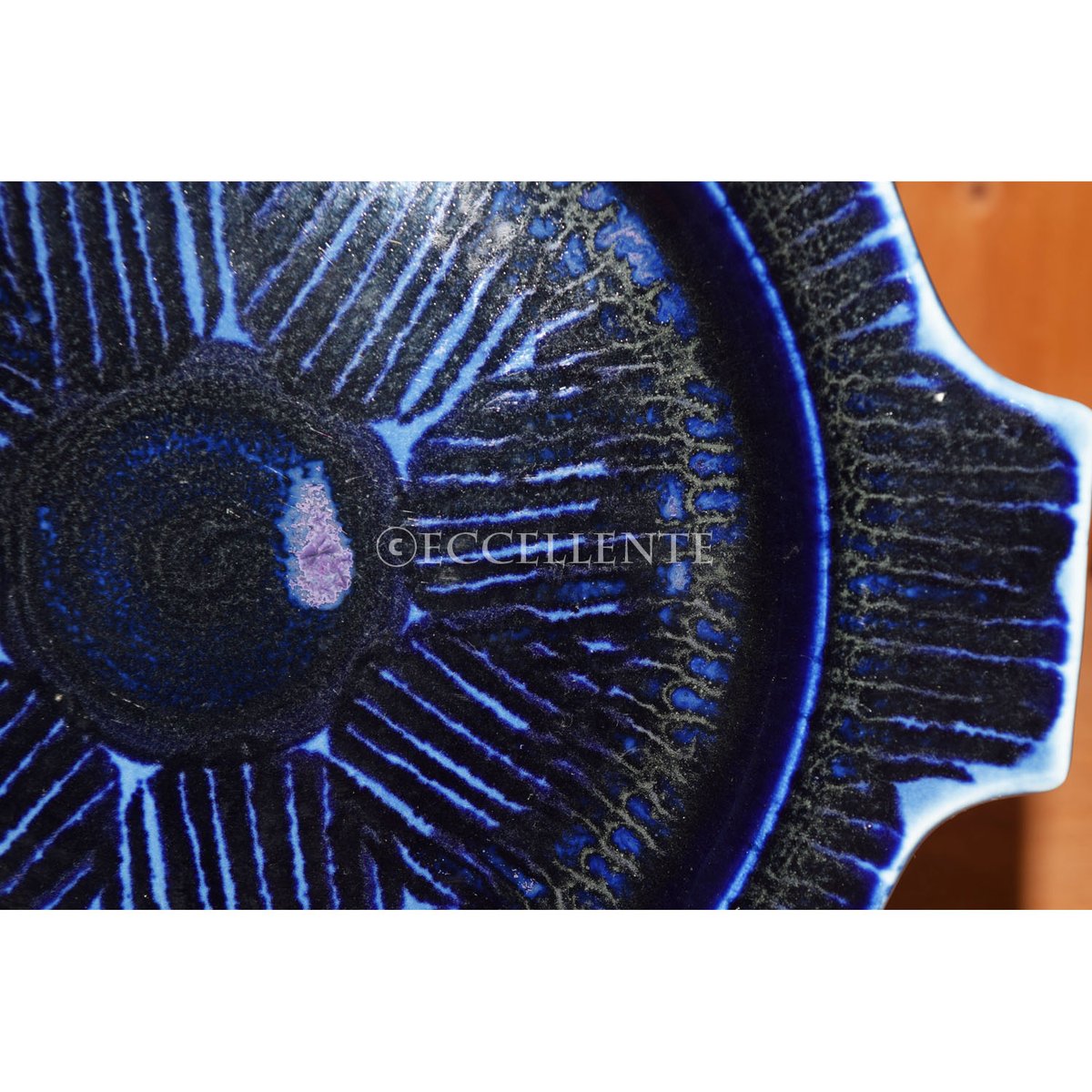 北欧ヴィンテージ】【アラビア】【GOG】フィッシュプレート22cm ブルー