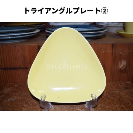 【北欧ヴィンテージ】【アラビア】【カイ・フランク】キルタ　イエロー　トライアングルプレート