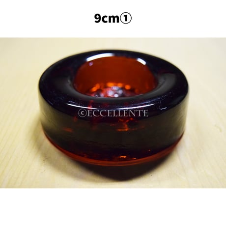 【北欧ヴィンテージ】【ボダ】【エリック・ホグラン】アッシュトレイ（円形）9cm　アンバー　女性