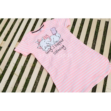【プライマーク】PRIMARK x DISNEY　マリーちゃんボーダーロングカットソー