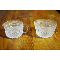 【北欧ヴィンテージ】【ヌータヤルヴィ】【オイバ・トイッカ】カステヘルミ　クリア　クリーマー＆シュガーボウル②