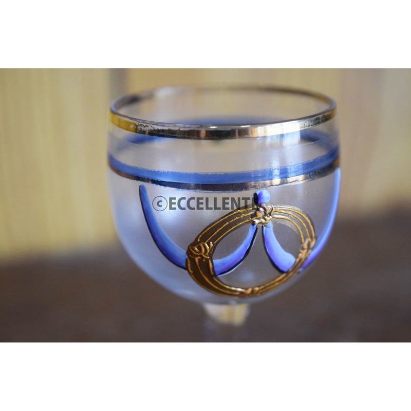 アンティーク洋食器】【ボヘミアガラス】【アールヌーボー】ペイント