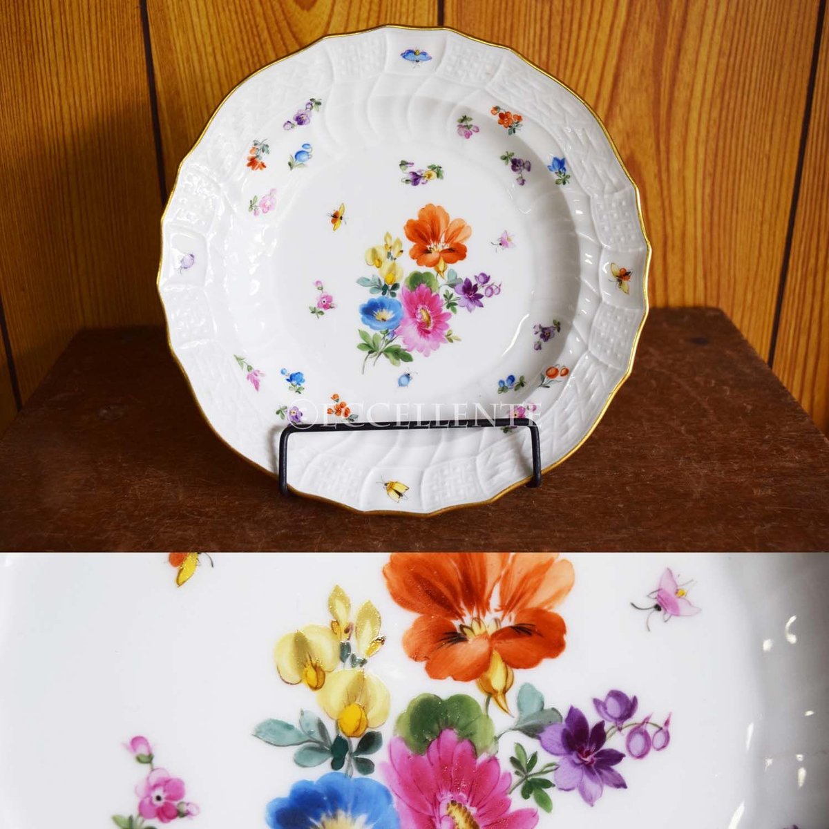 アンティーク洋食器】【マイセン】【アールヌーボー】ディナープレート