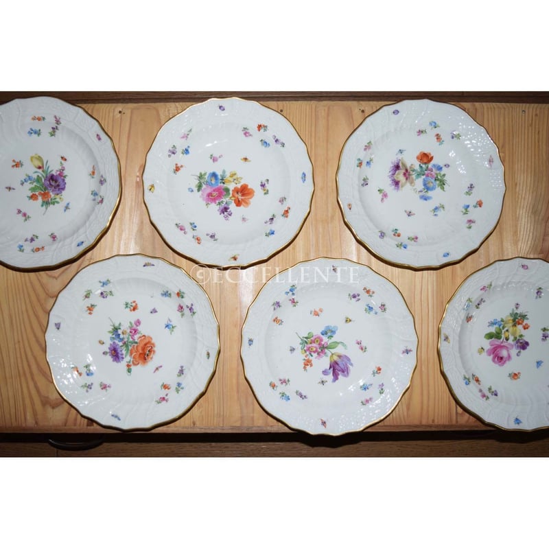 アンティーク洋食器】【マイセン】【アールヌーボー】ディナープレート