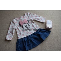 【プライマークベビー】PRIMARK BABY x DISNEY　ミニーちゃん立体リボンカットドレスセット
