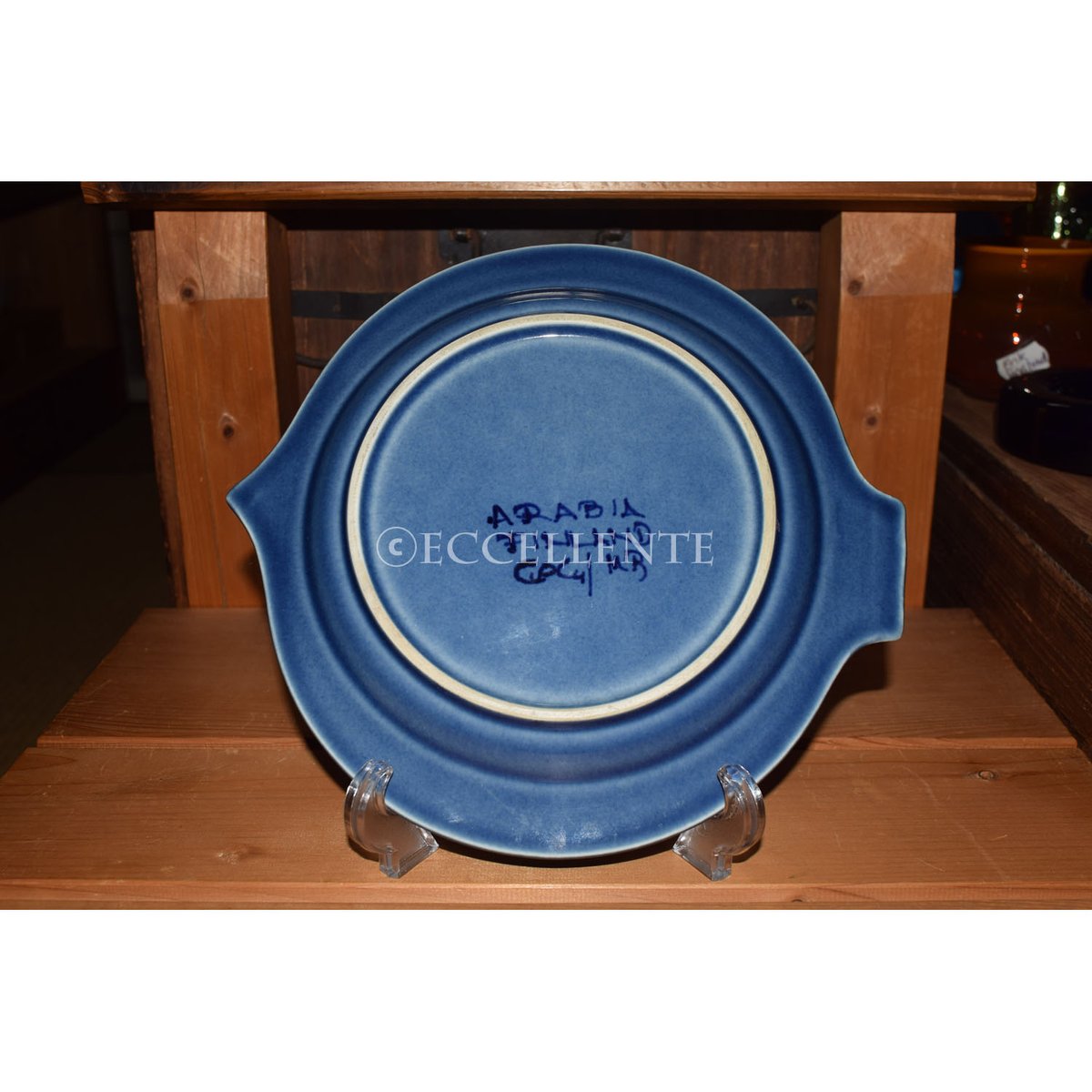 北欧ヴィンテージ】【アラビア】【GOG】フィッシュプレート22cm ブルー