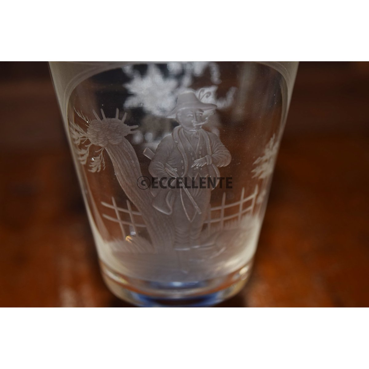 美品 ボヘミア ボヘミアン ガラス アンティーク 32センチ