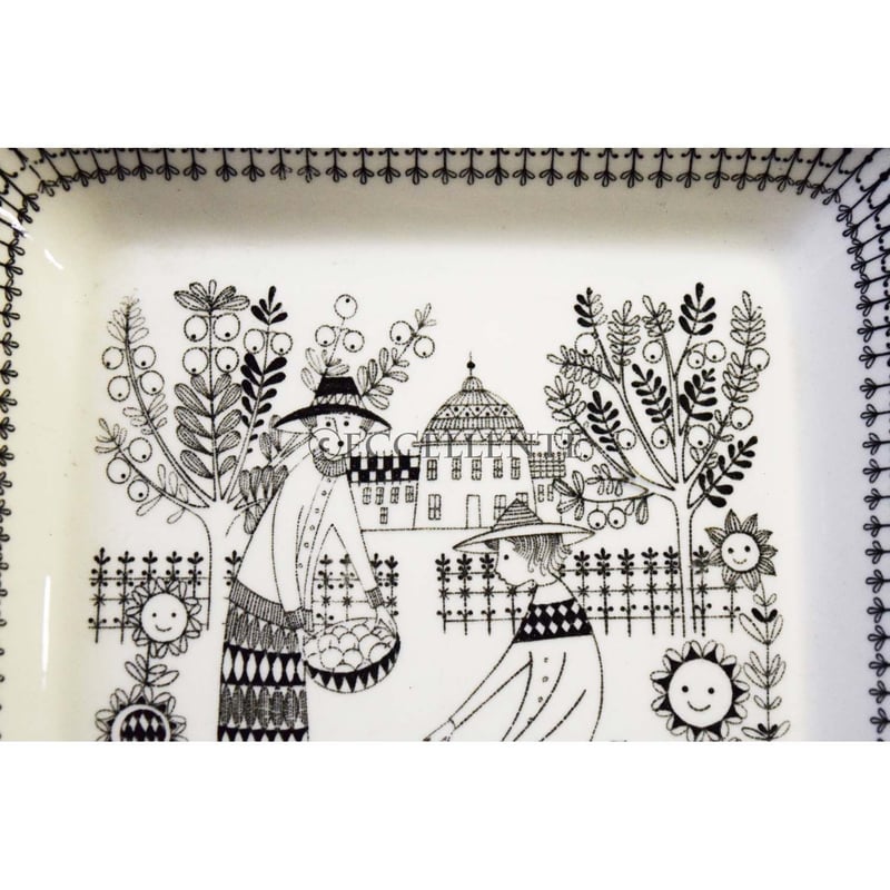 ARABIA アラビア ヴィンテージ エミリア スクエアプレート 18cm 【公式