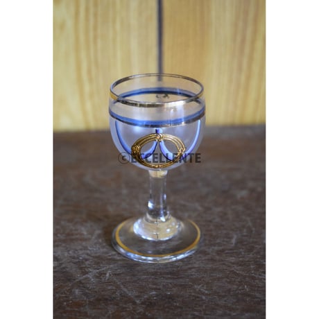 【アンティーク洋食器】【ボヘミアガラス】【アールヌーボー】ペイントガラス　ショットグラス